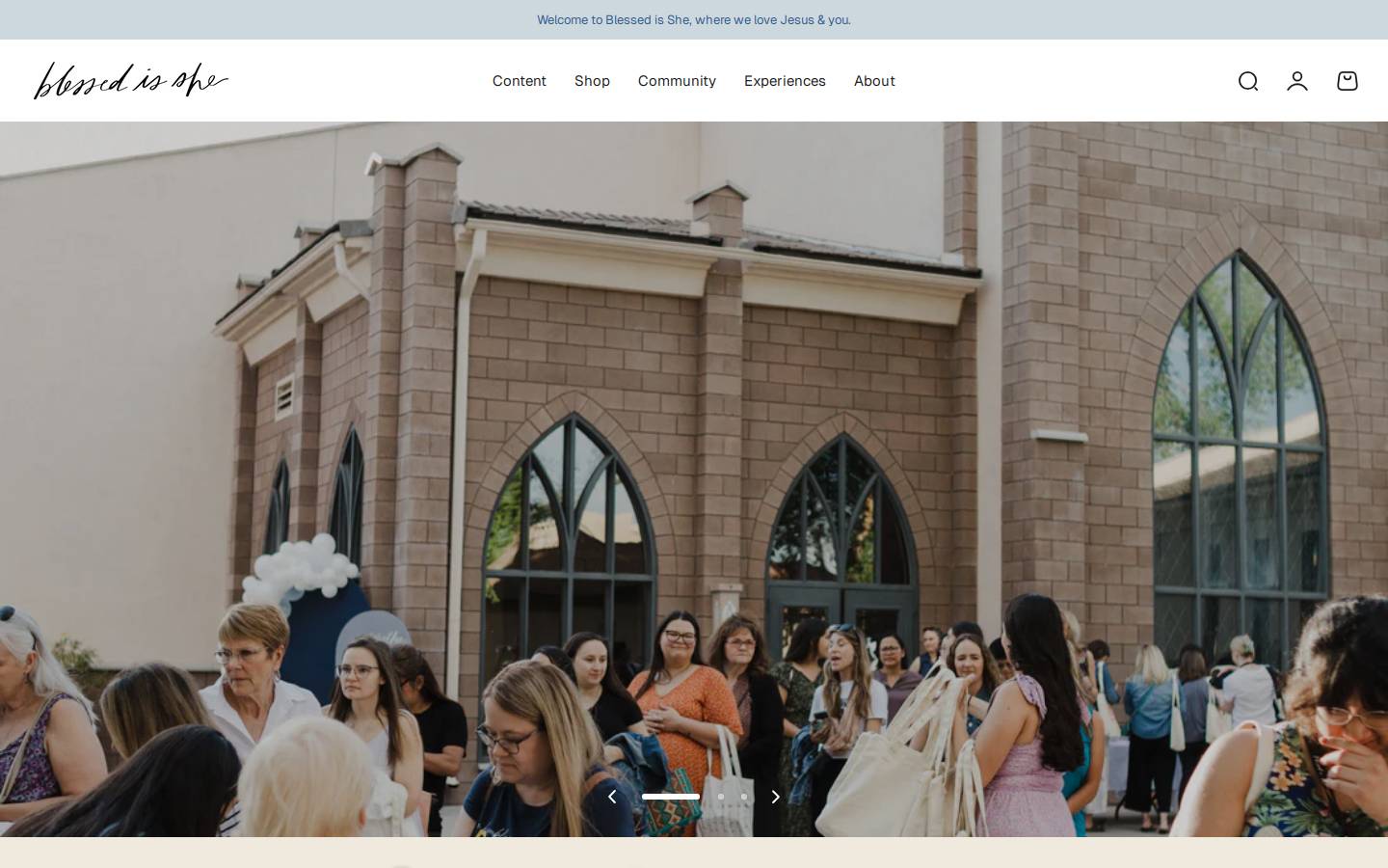 blessedisshe.net homepage screenshot