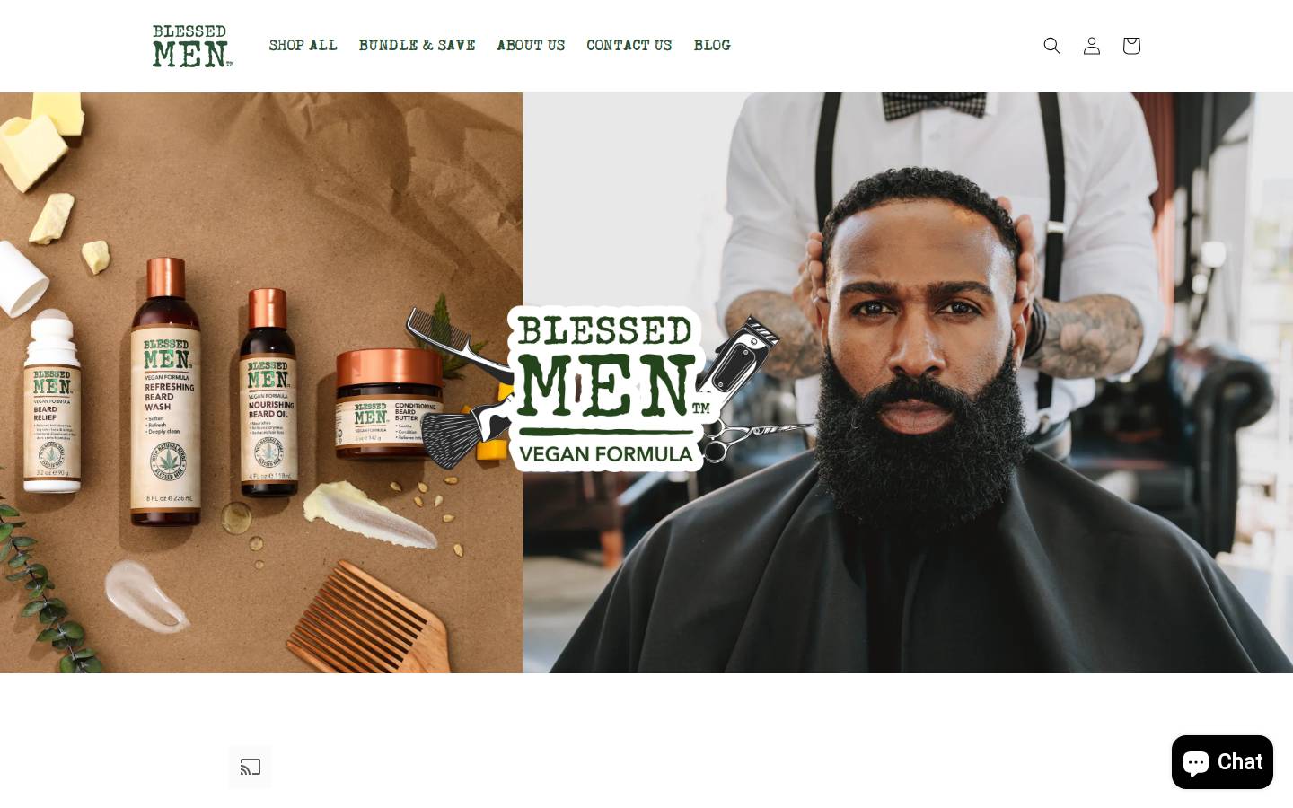 blessedmen.com homepage screenshot