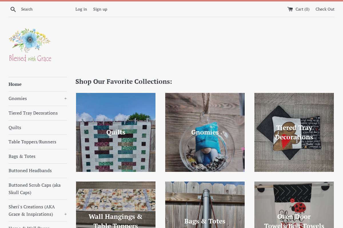 blessedwithgracedesigns.com homepage screenshot