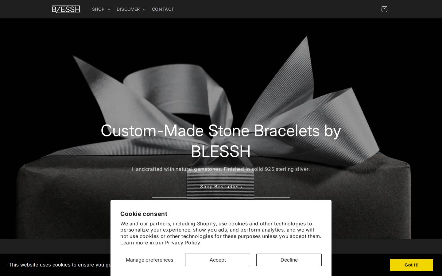BLESSH homepage screenshot