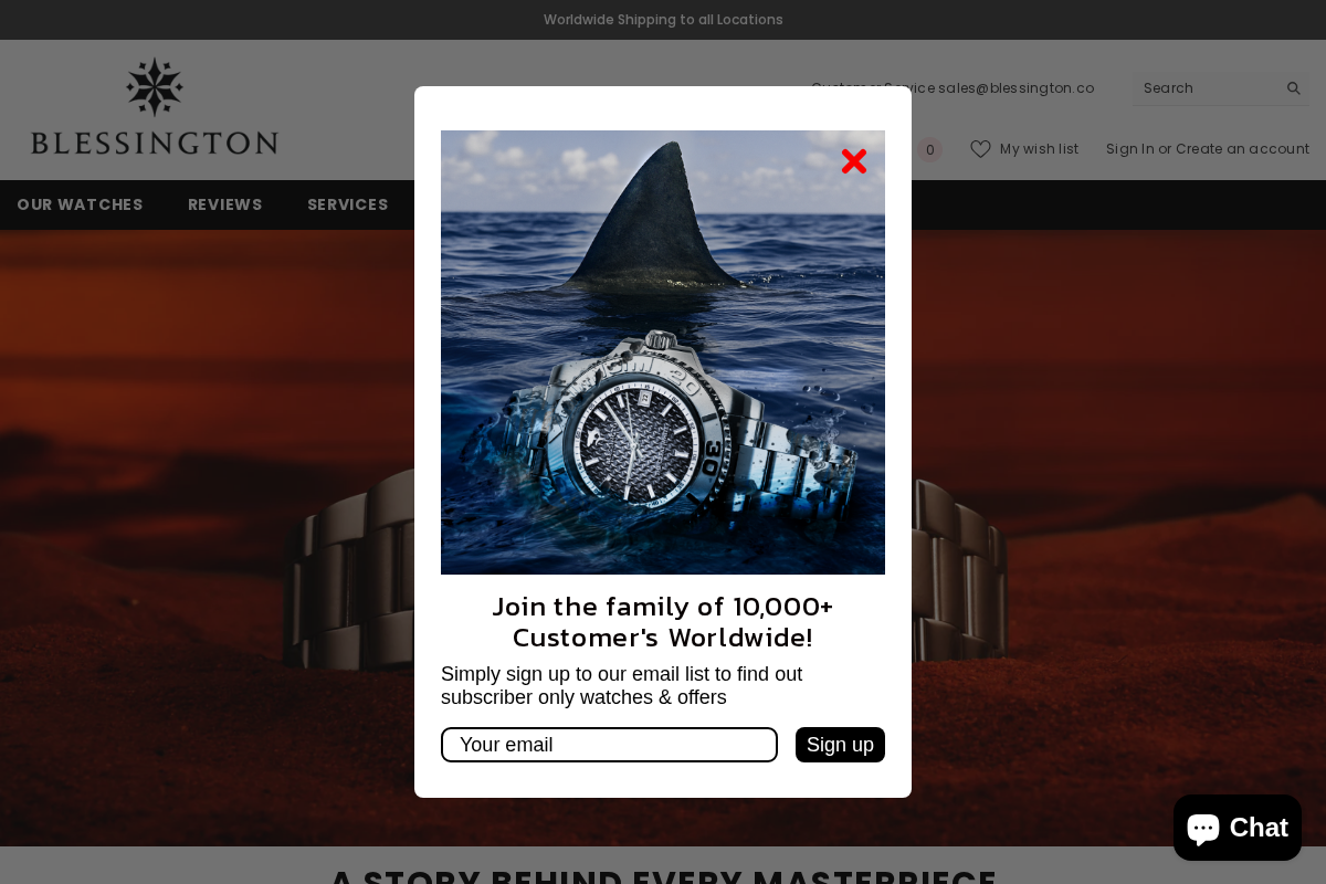 Blessington homepage screenshot