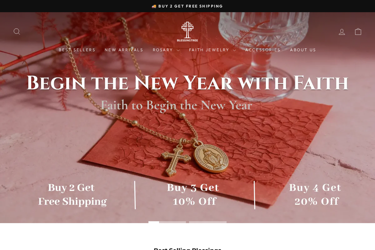 BlessingTree homepage screenshot