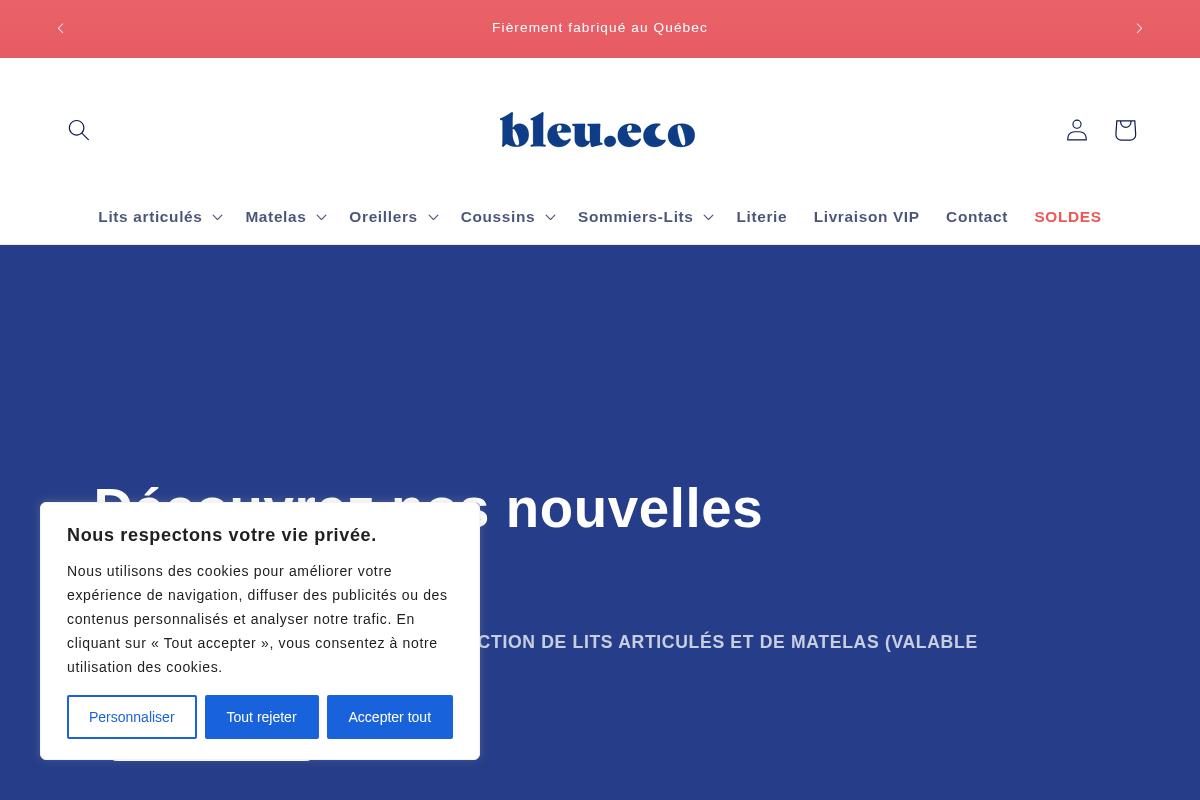 BLEU.ECO homepage screenshot