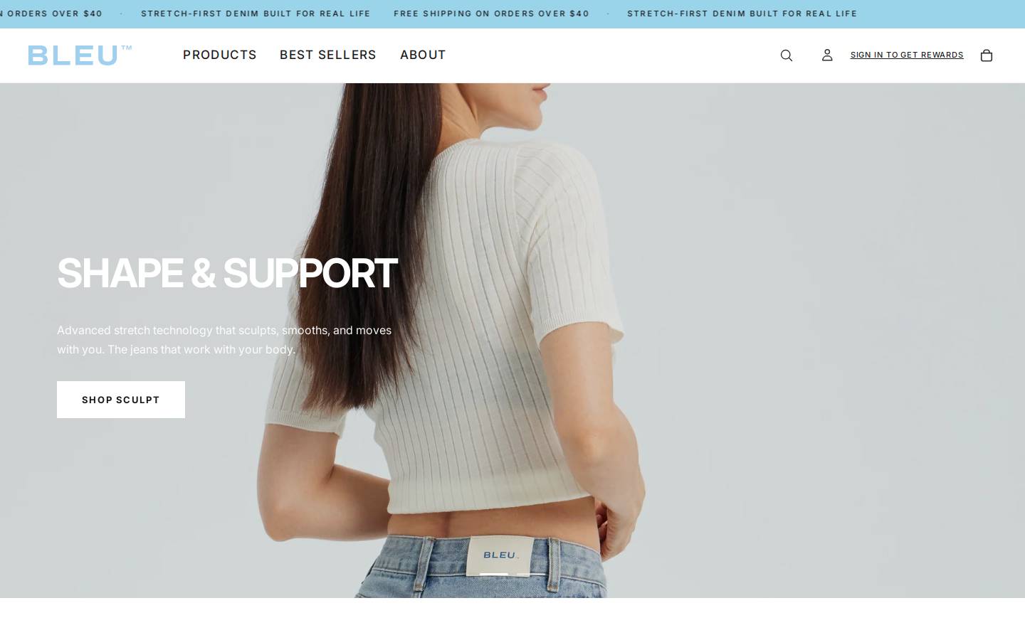 bleubrand.com homepage screenshot