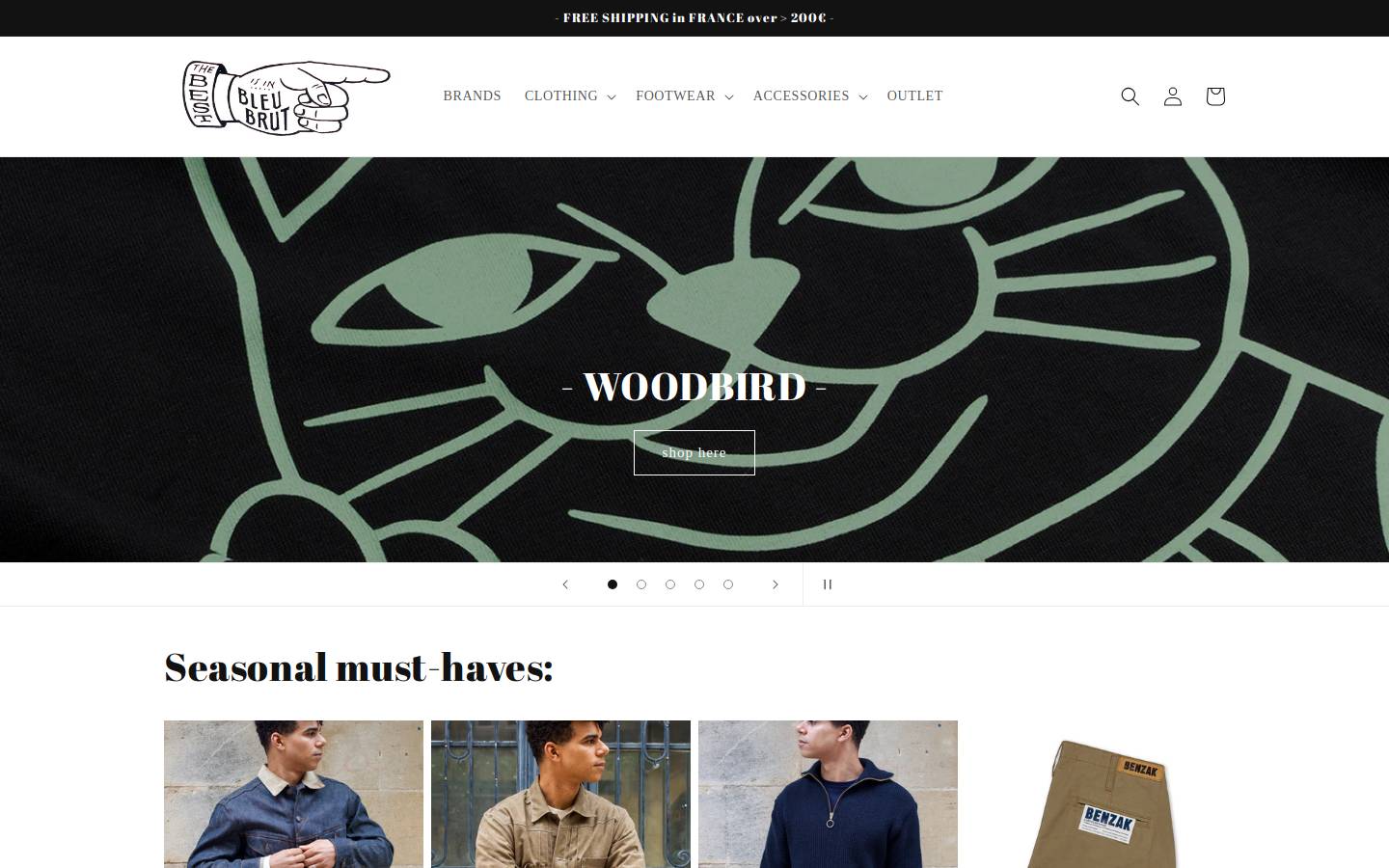bleubrut.com homepage screenshot