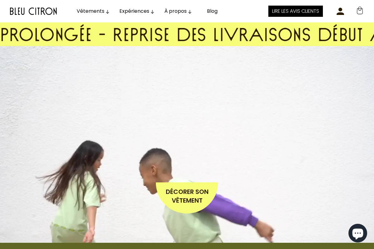 Bleu Citron homepage screenshot