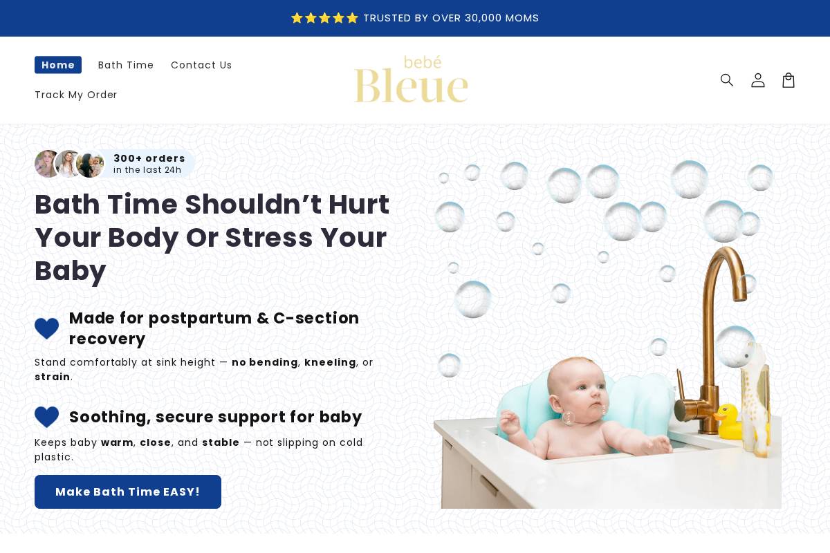 bleuebebe.com homepage screenshot