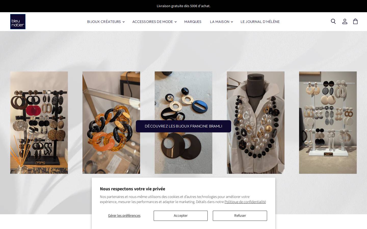bleunatier.com homepage screenshot