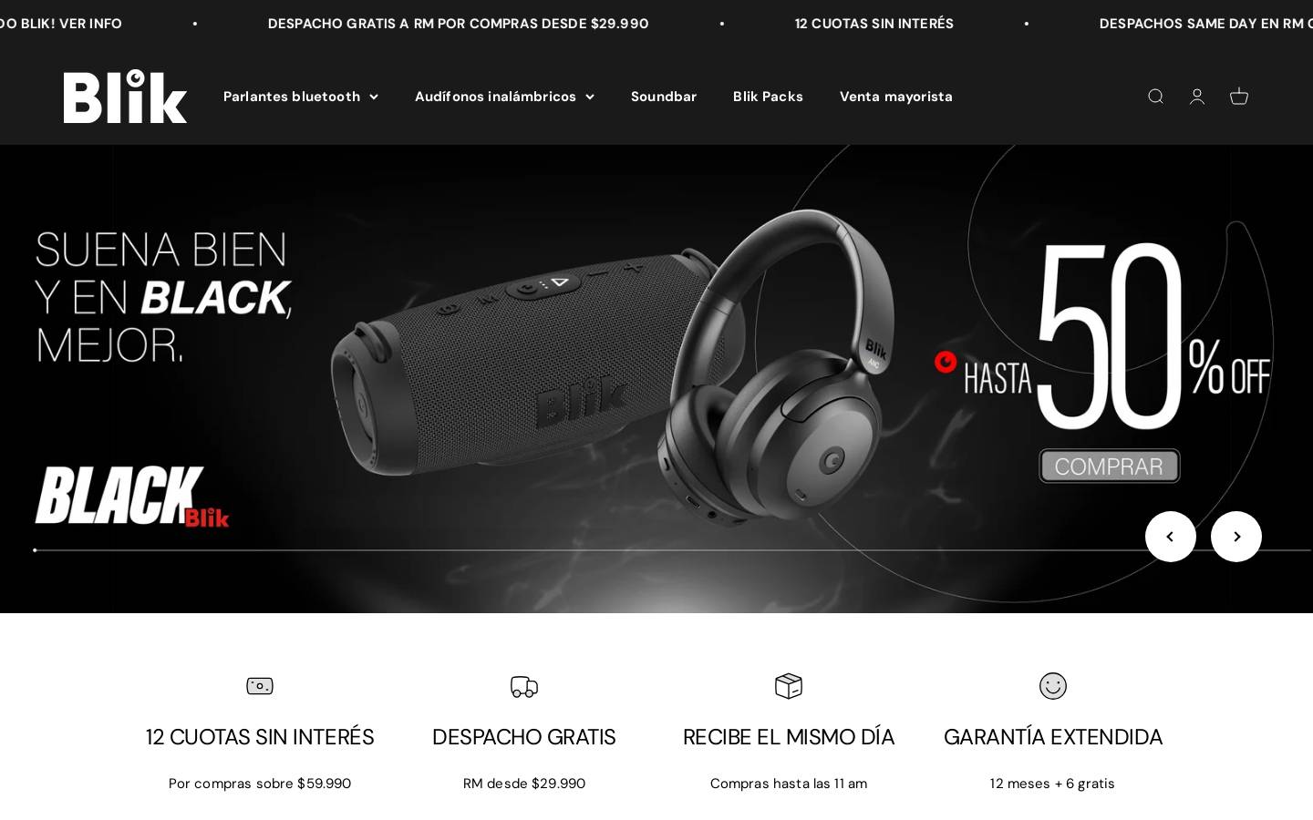 blikstore.com homepage screenshot