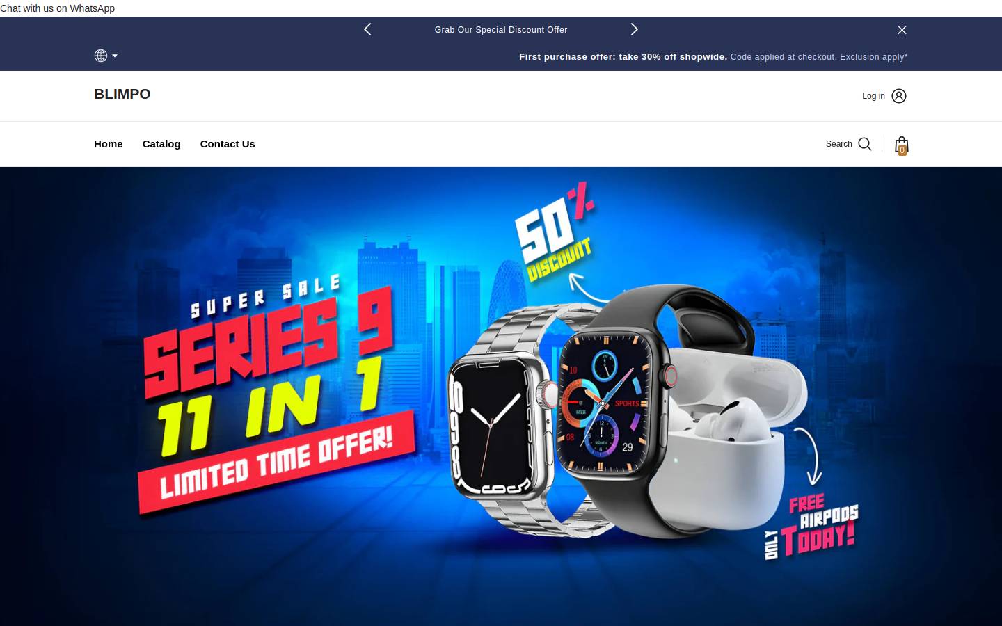 blimpo.store homepage screenshot
