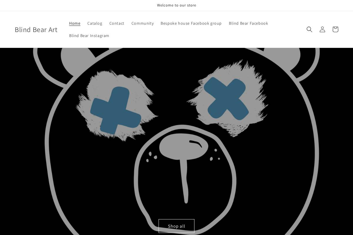 blindbearart.com homepage screenshot