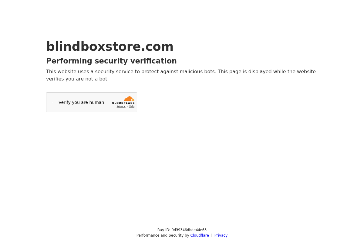Blindbox Store homepage screenshot
