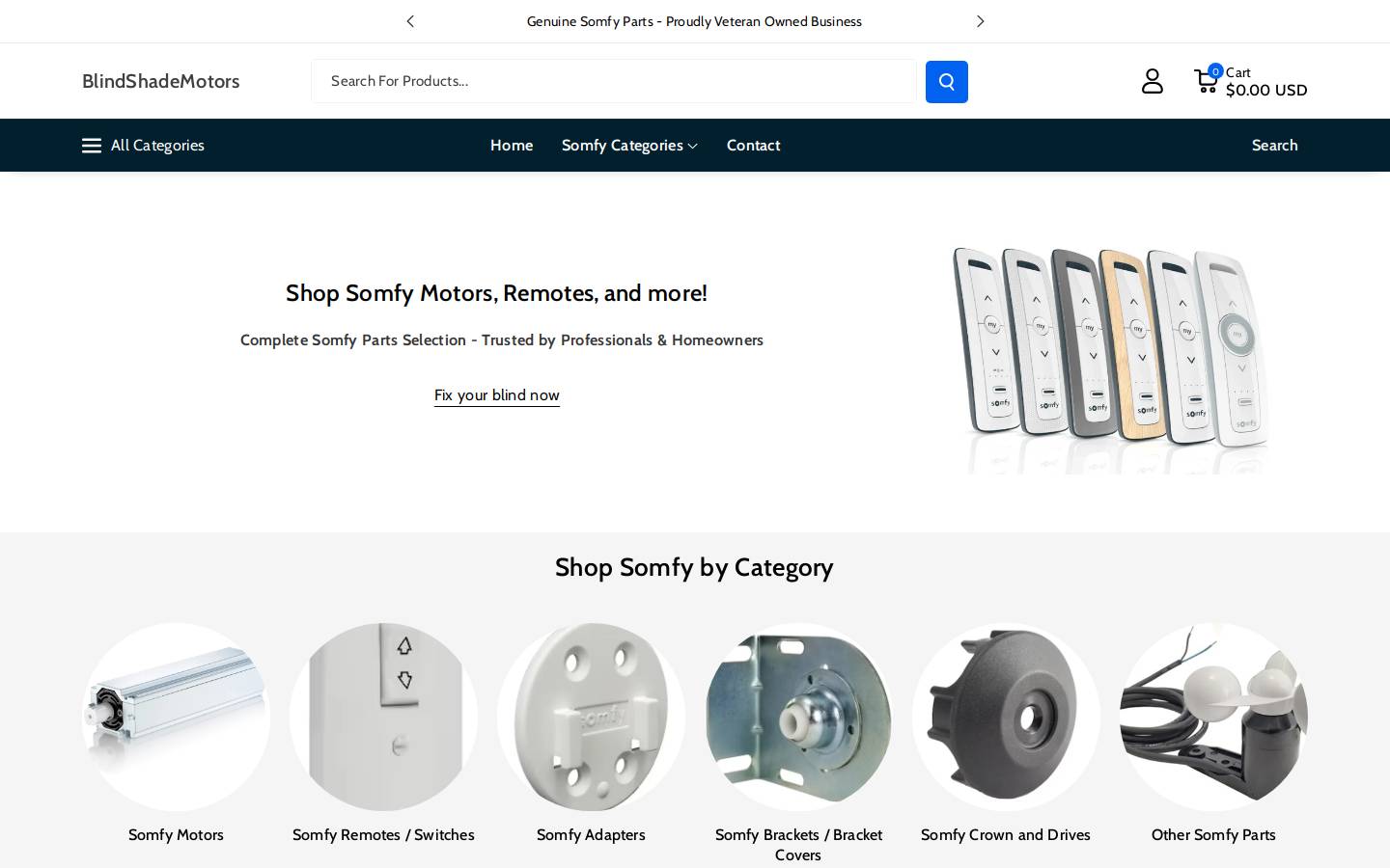 blindshademotors.com homepage screenshot