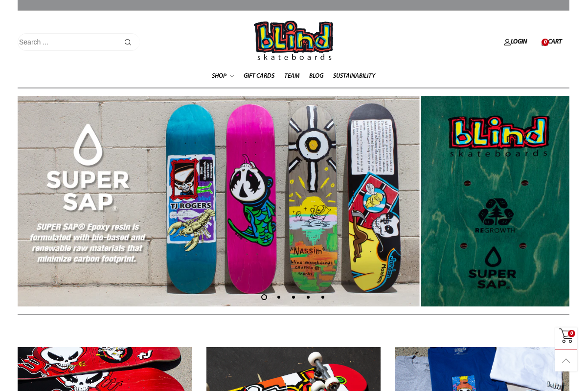 blindskateboards homepage screenshot