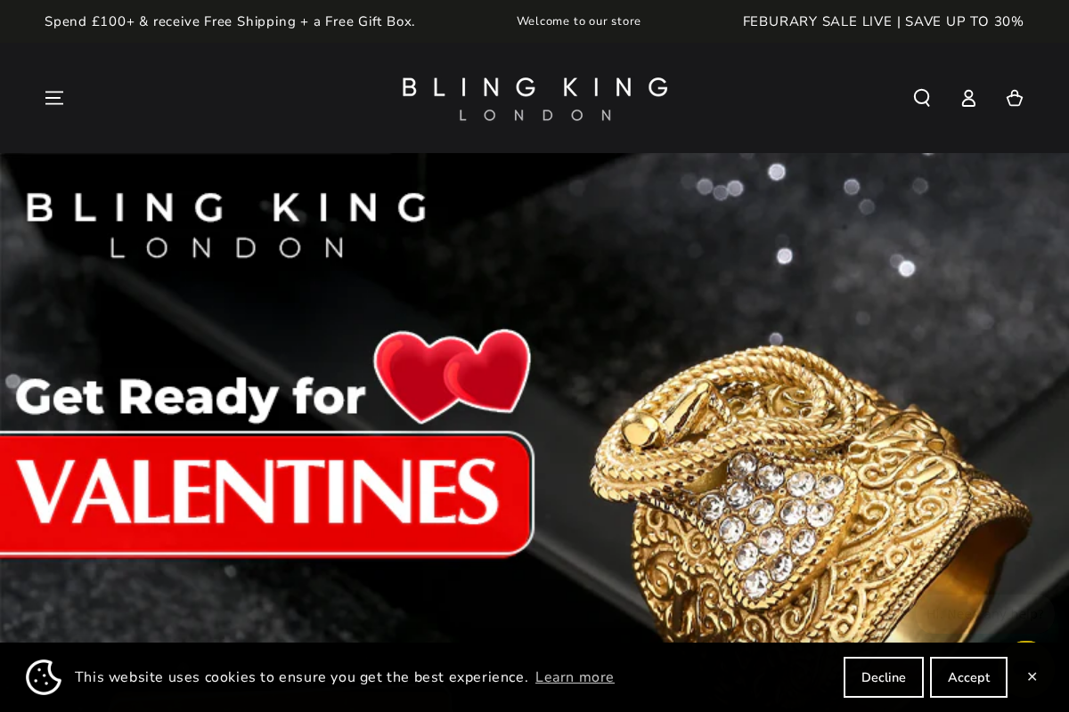 Bling King London homepage screenshot