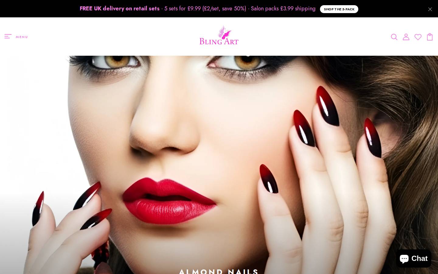 blingart.com homepage screenshot