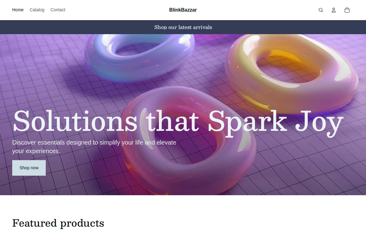 blinkbazzar.com homepage screenshot