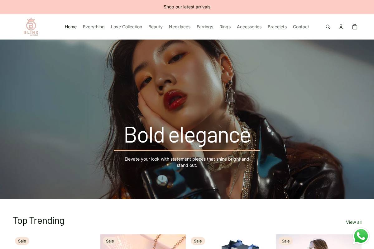 blinkbymehak.com homepage screenshot