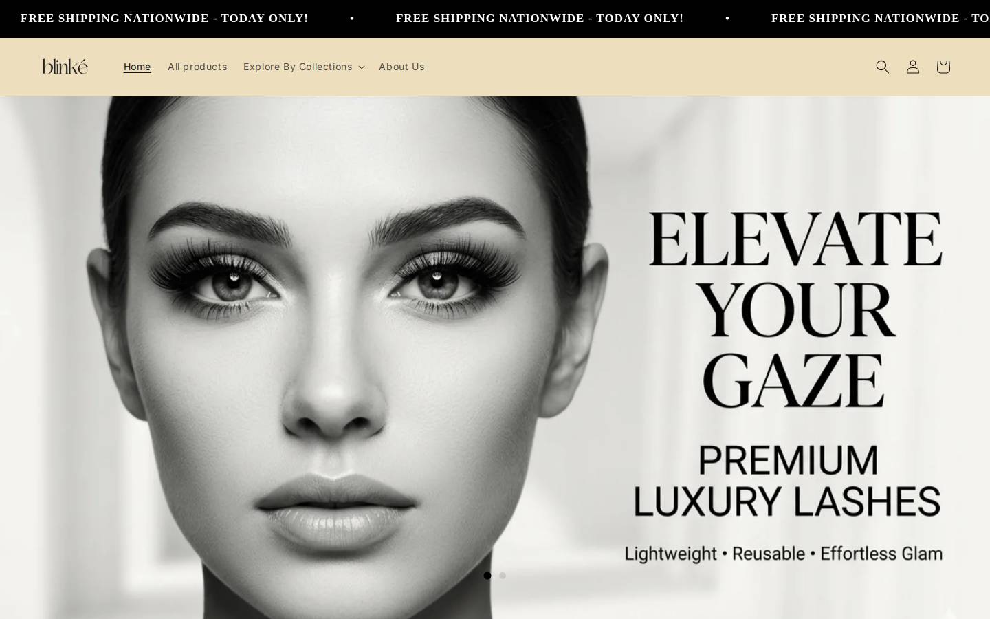 blinkeshop.com homepage screenshot