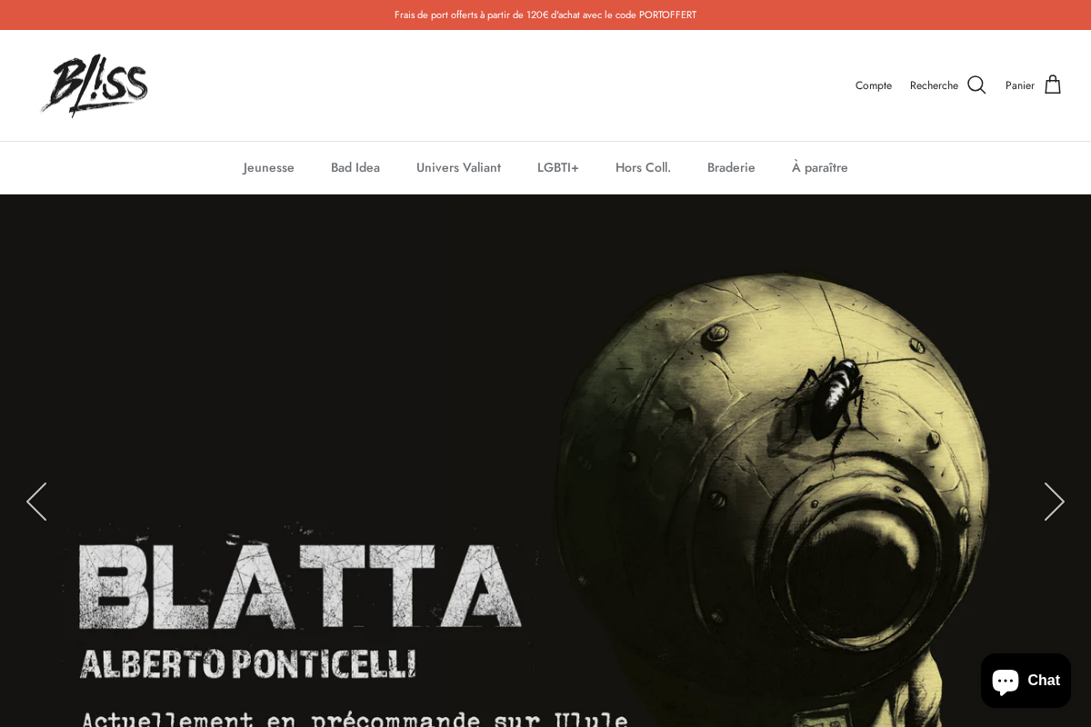 Bliss Editions homepage screenshot