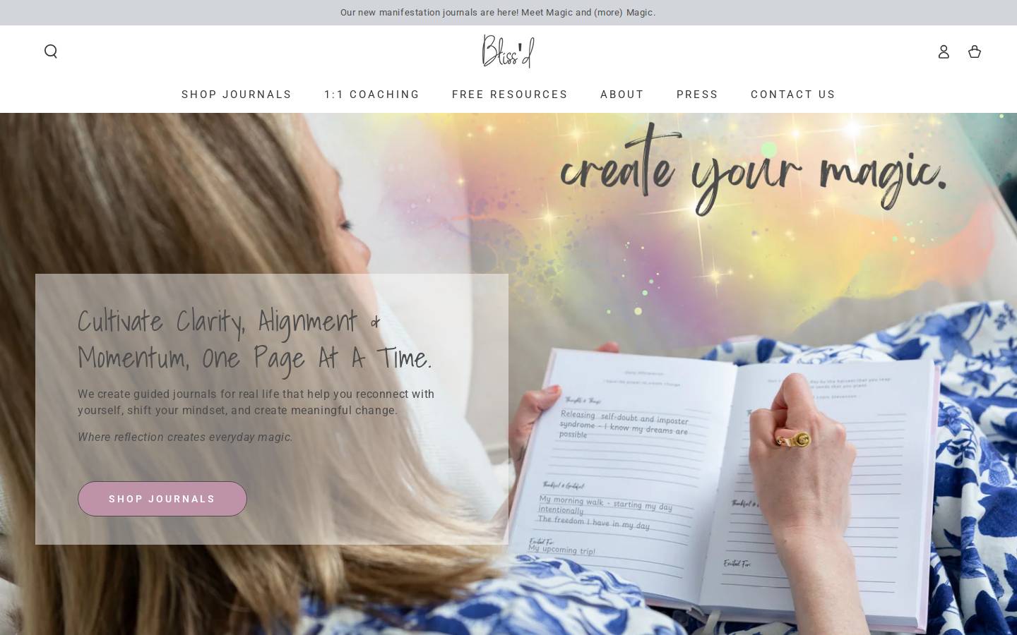 Blissd.com homepage screenshot