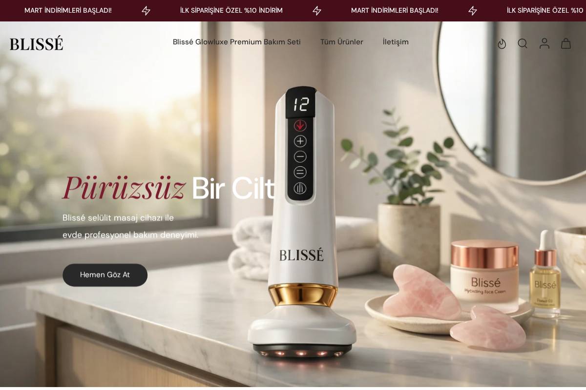 blissetr.com homepage screenshot