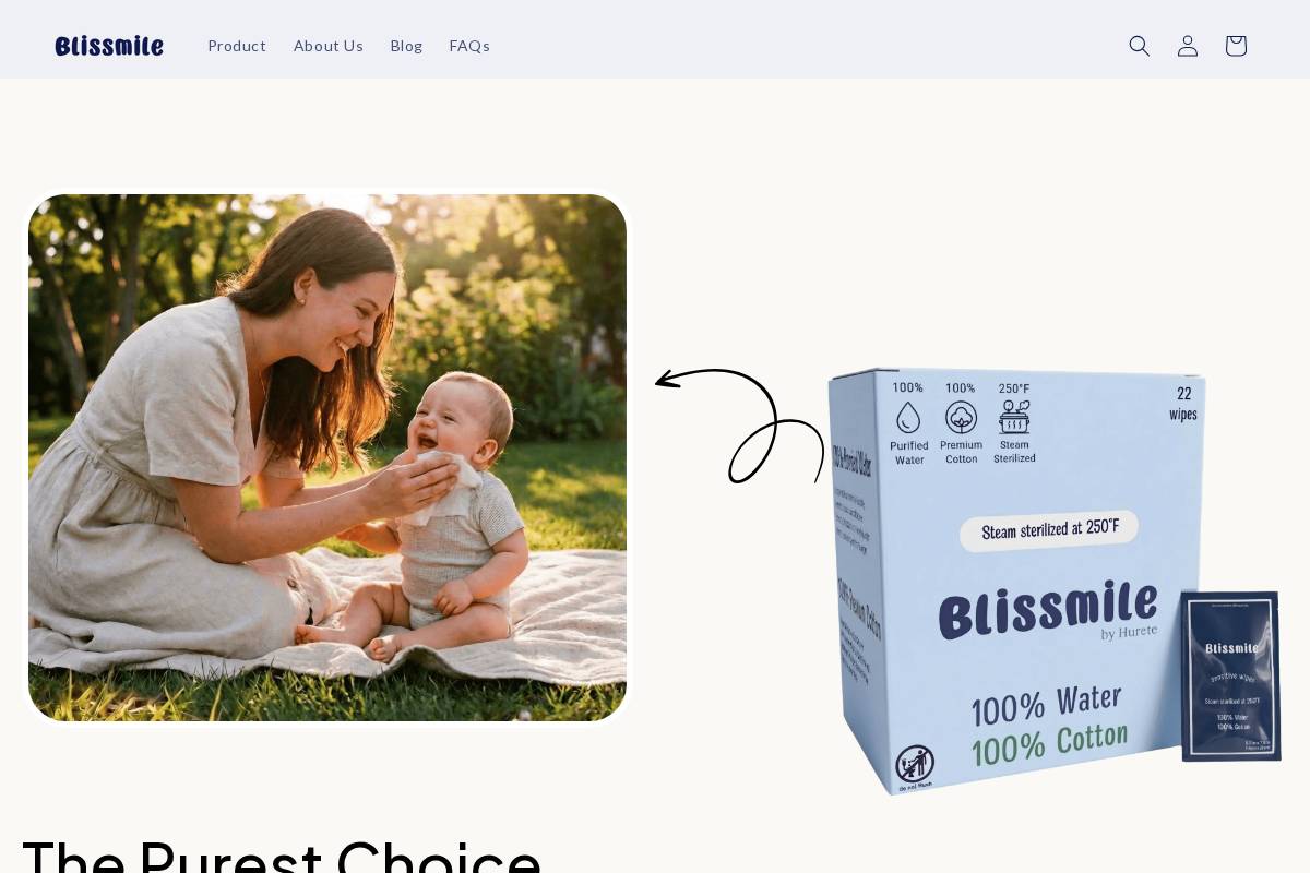 blissmile.com homepage screenshot