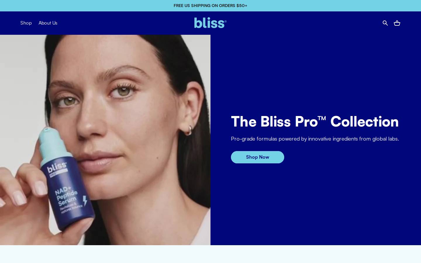 Bliss homepage screenshot