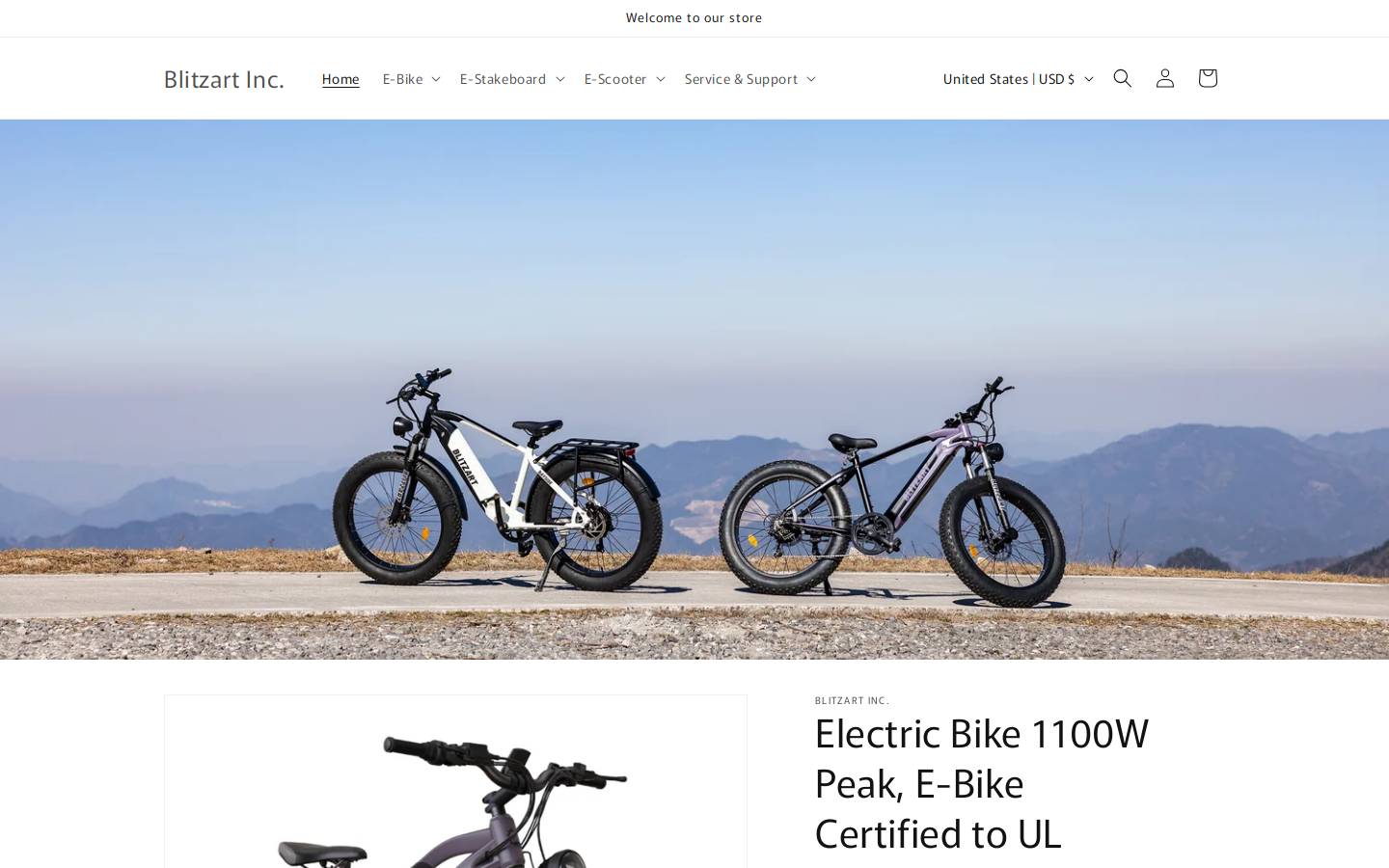 blitzarts.com homepage screenshot