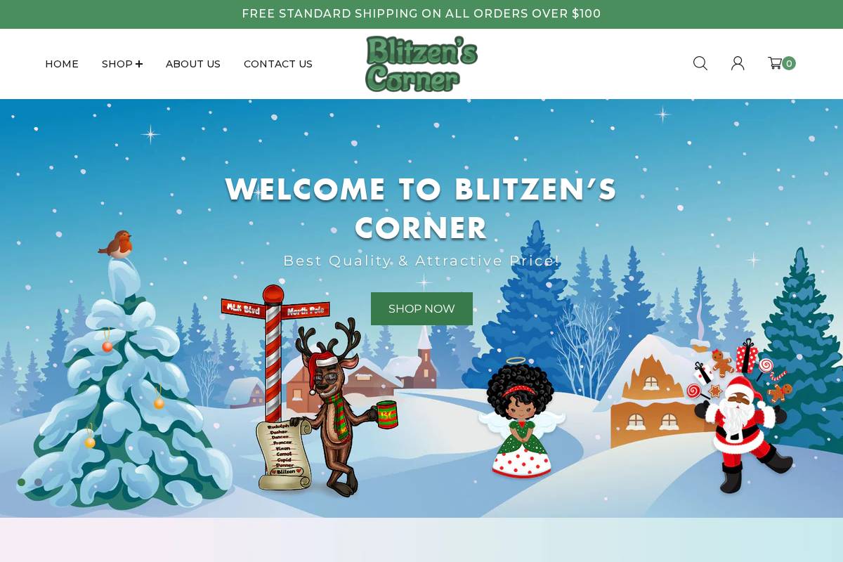blitzenscorner.com homepage screenshot