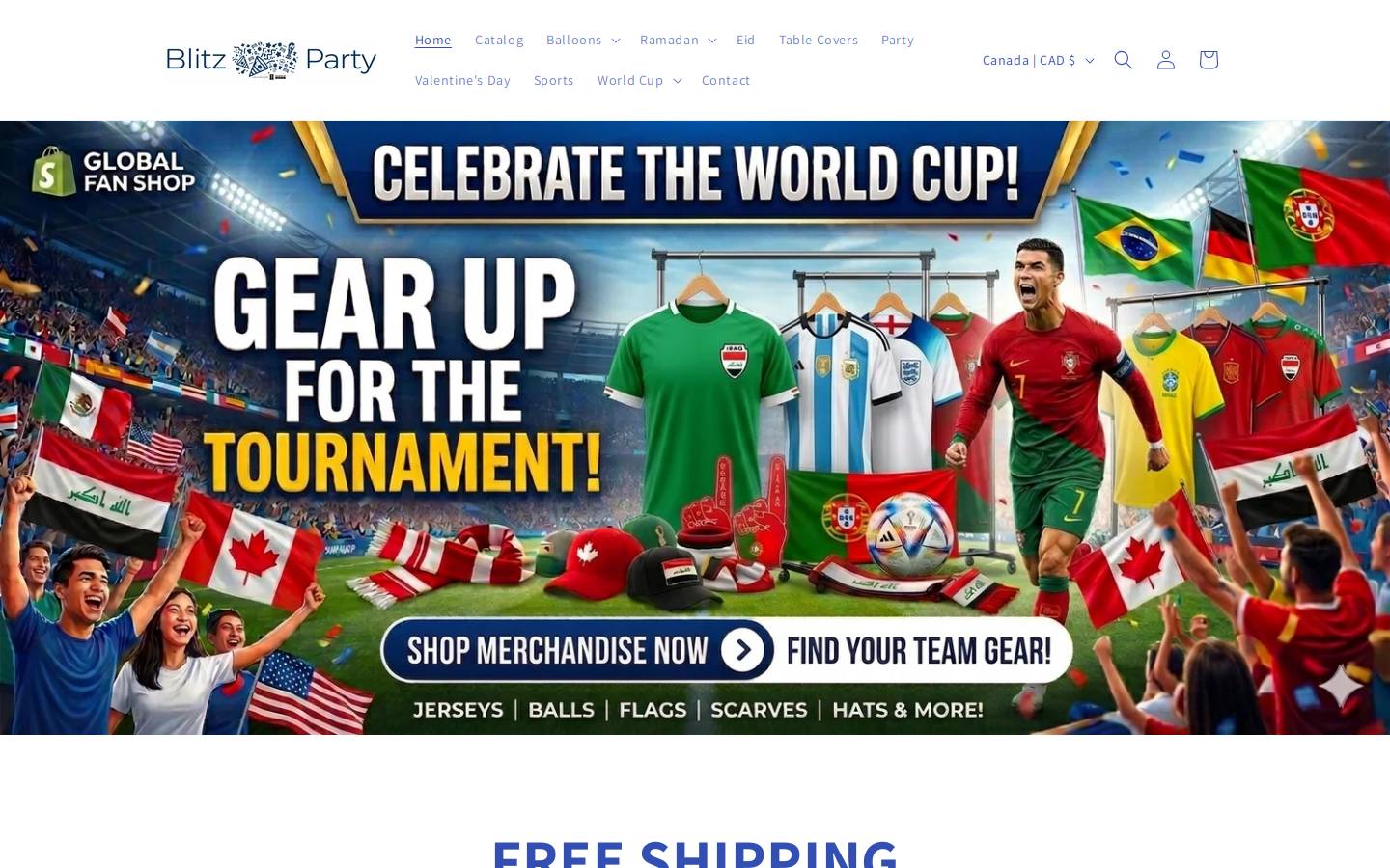blitzparty.ca homepage screenshot