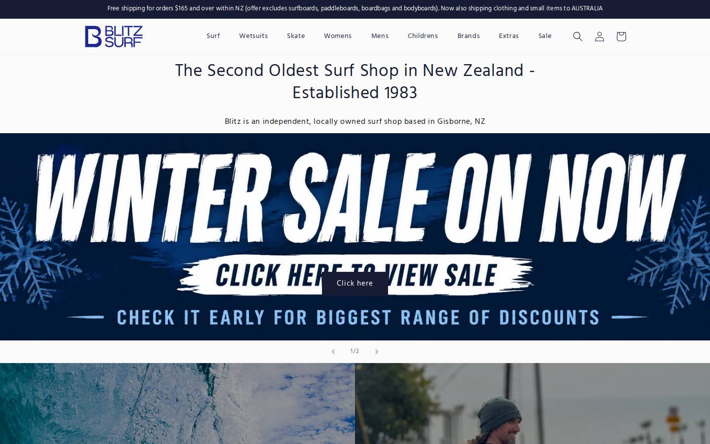 blitzsurf.co.nz homepage screenshot