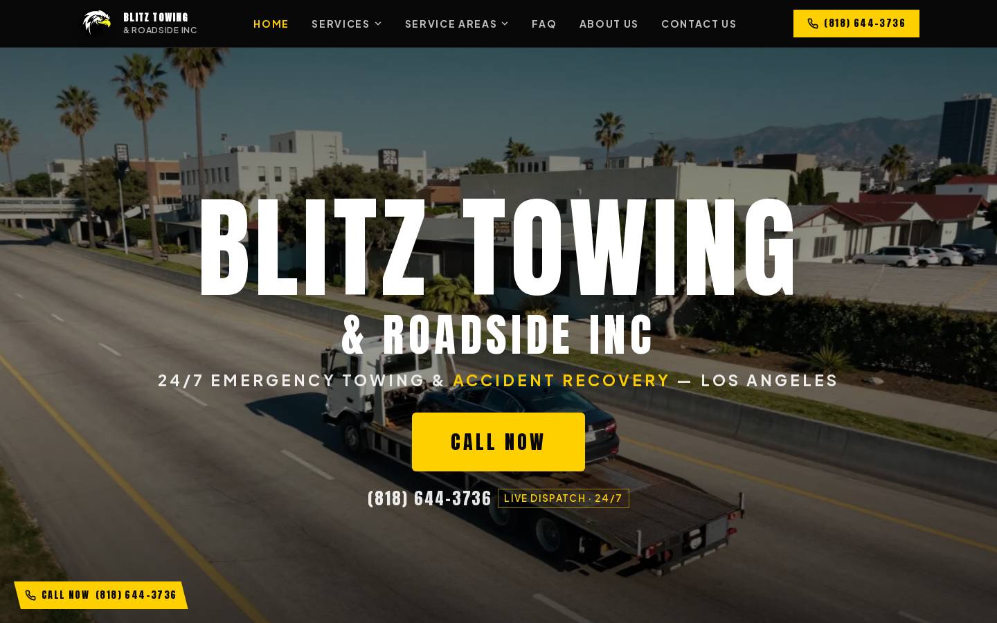 blitztowing.com homepage screenshot