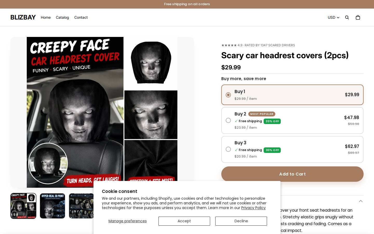 blizbay.com homepage screenshot
