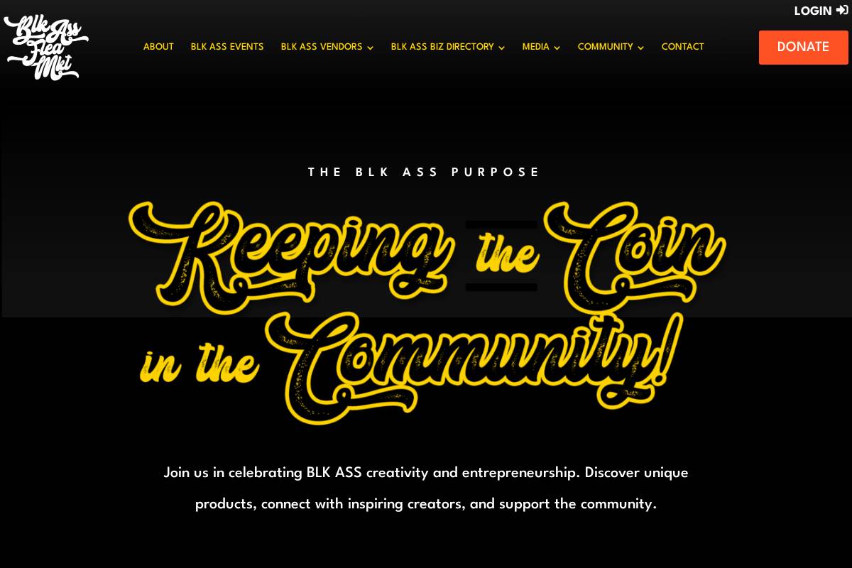 blkassfleamkt.com homepage screenshot