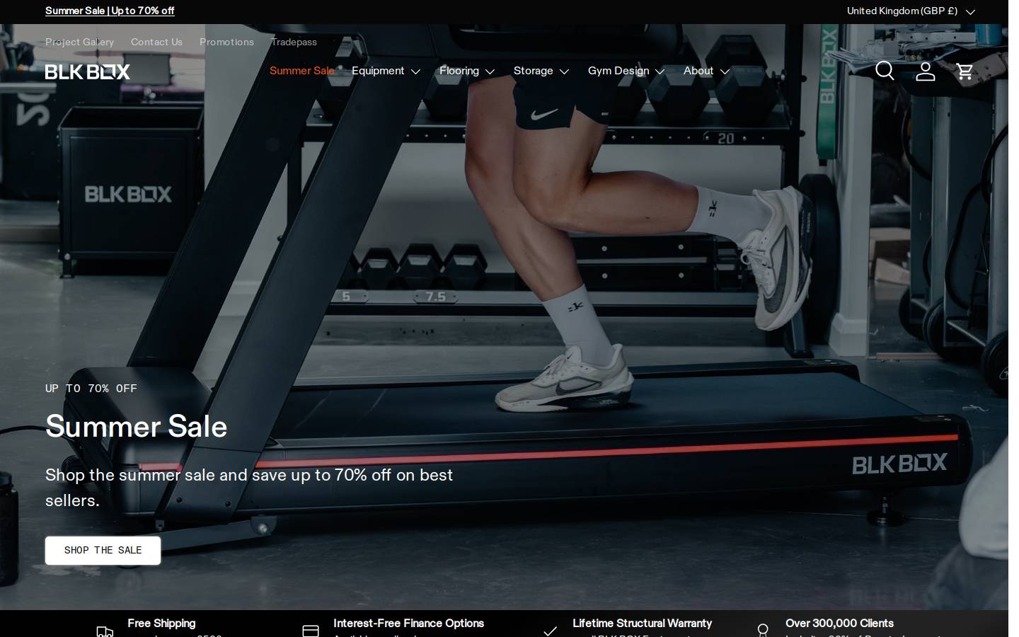 BLK BOX homepage screenshot