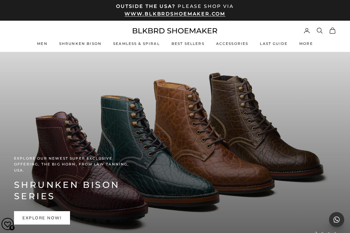 BLKBRD SHOEMAKER | HAND WELTED SHOES, HANDCRAFTED IN INDIA homepage screenshot