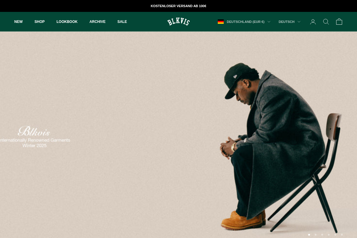 Blkvis homepage screenshot