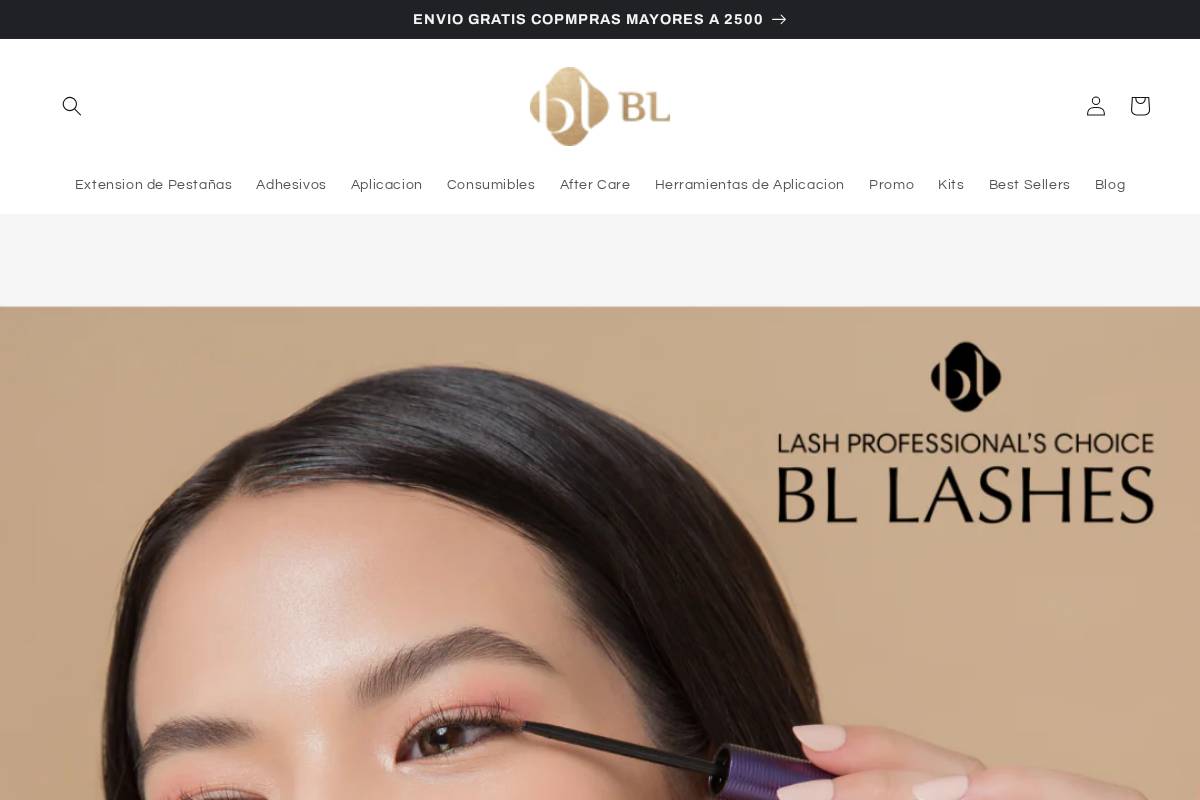 bllashesmexico.com homepage screenshot