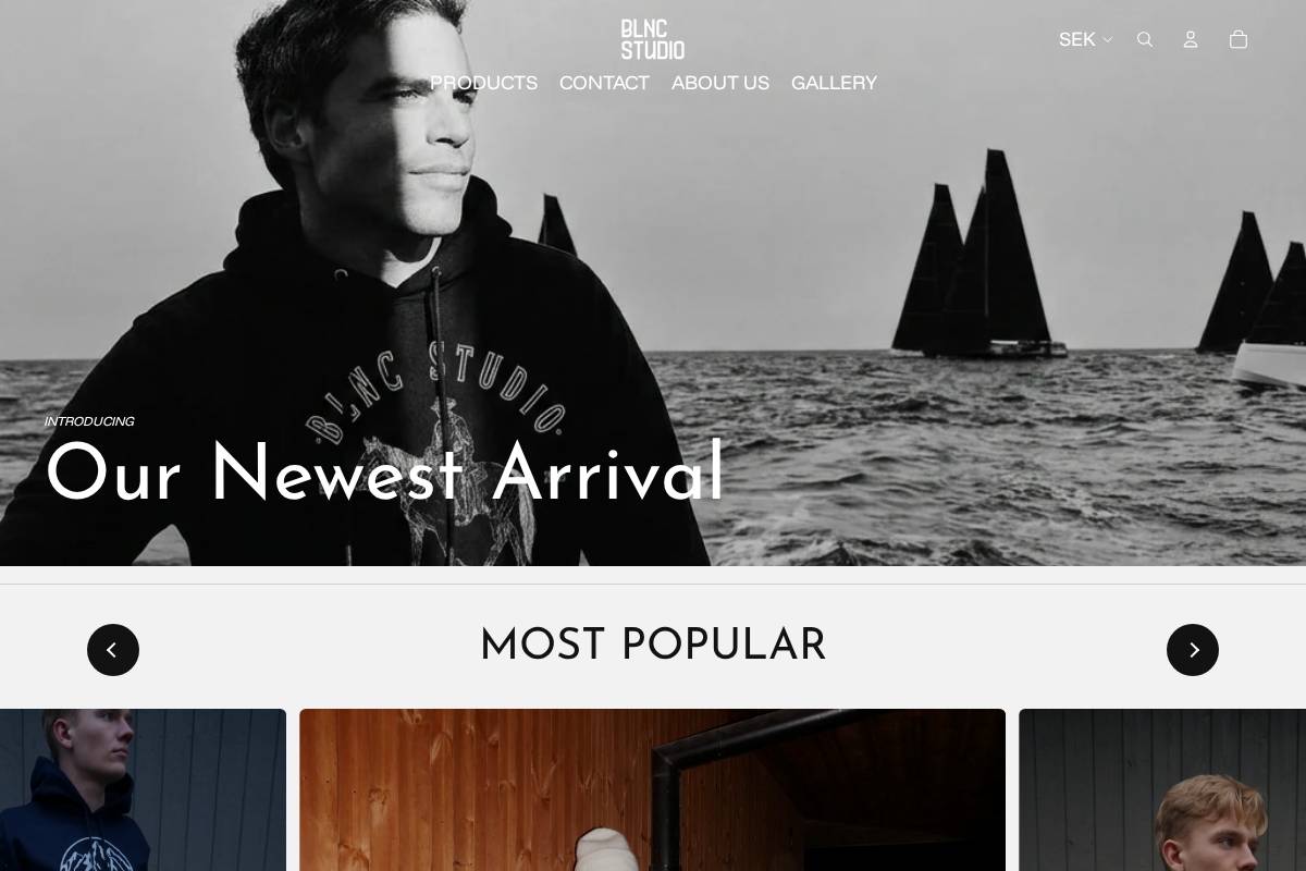 blncstudio.se homepage screenshot