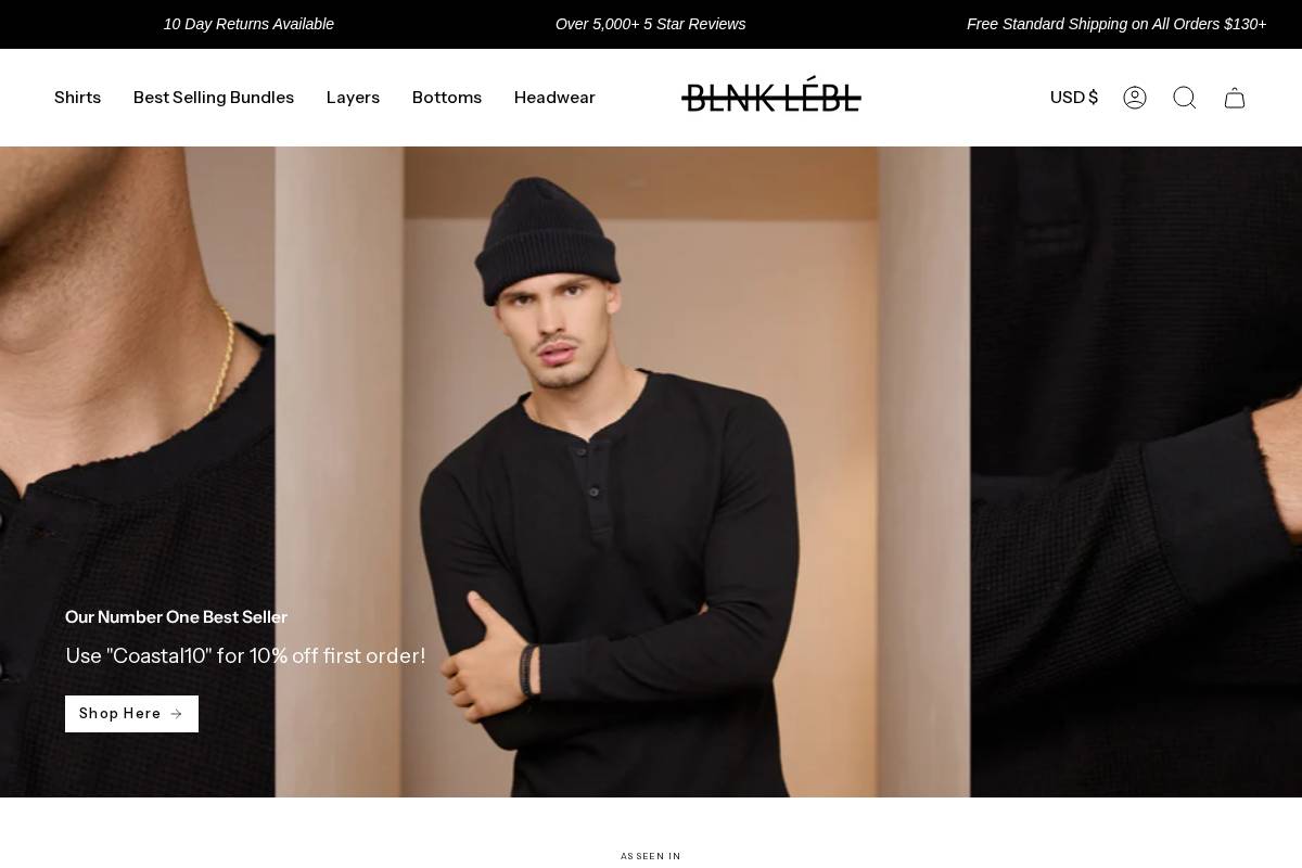 blnklebl.com homepage screenshot