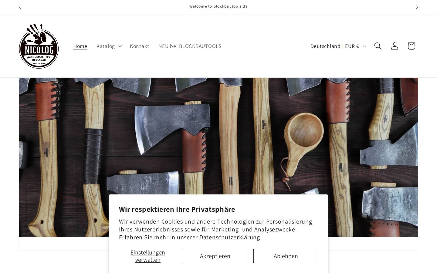 blockbautools.de homepage screenshot
