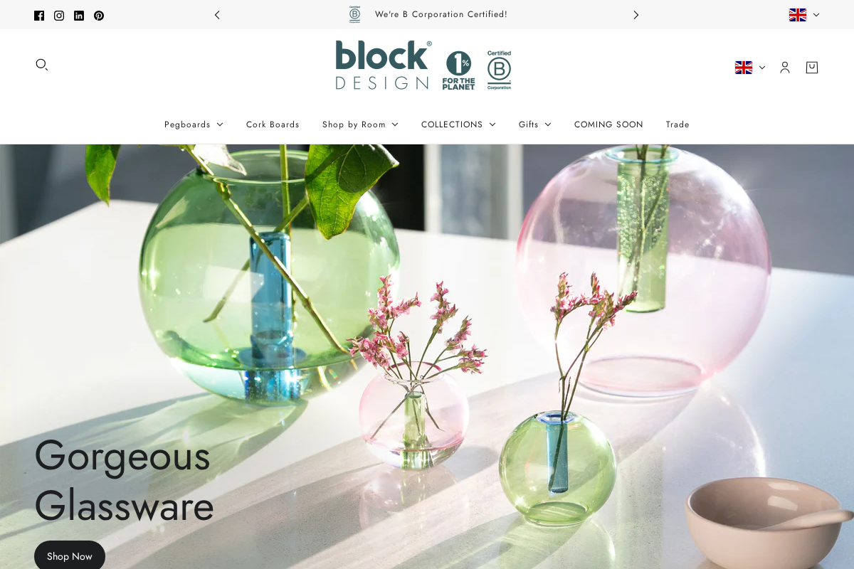 Block homepage screenshot