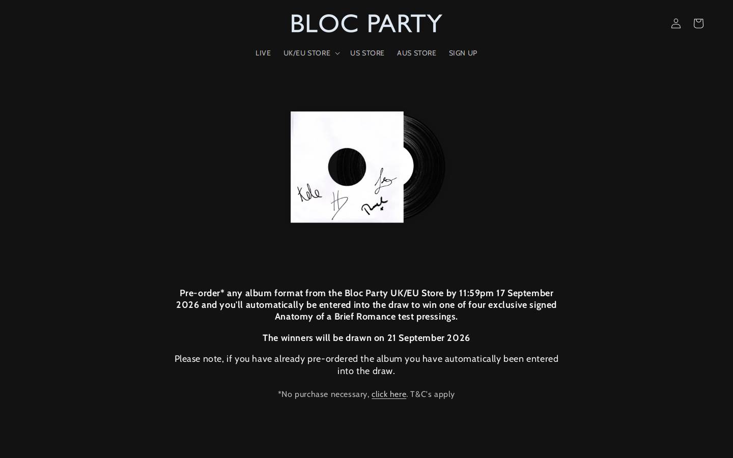 blocparty.com homepage screenshot