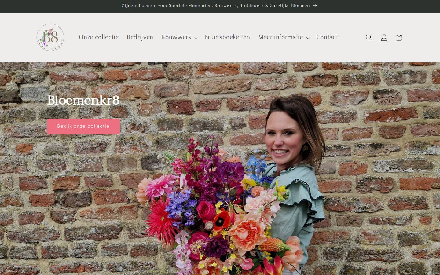 bloemenkr8.nl homepage screenshot
