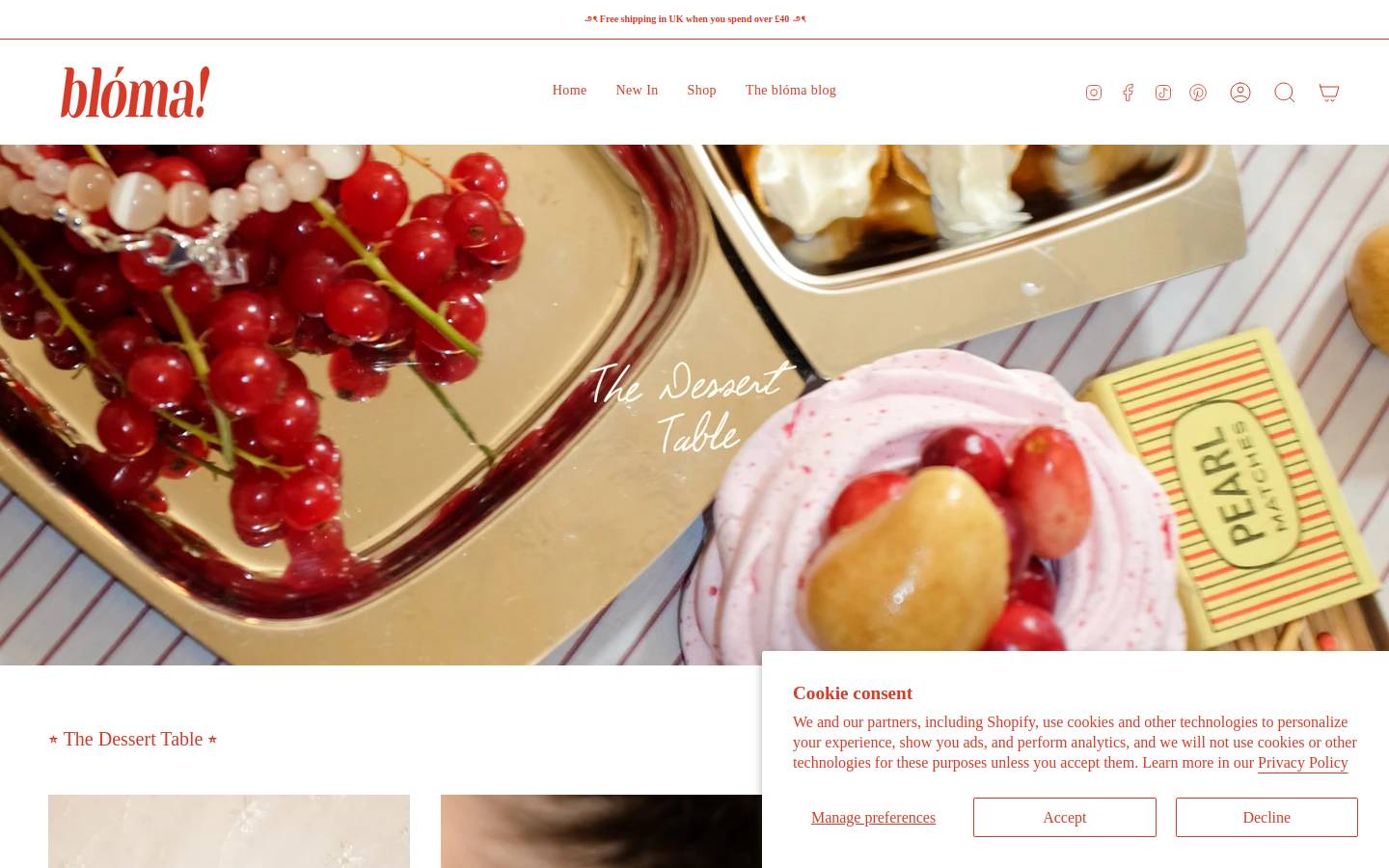 blomashop.com homepage screenshot