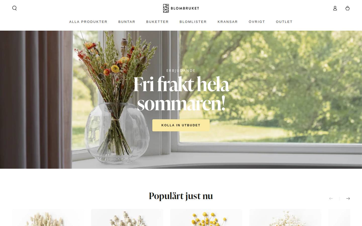 blombruket.se homepage screenshot
