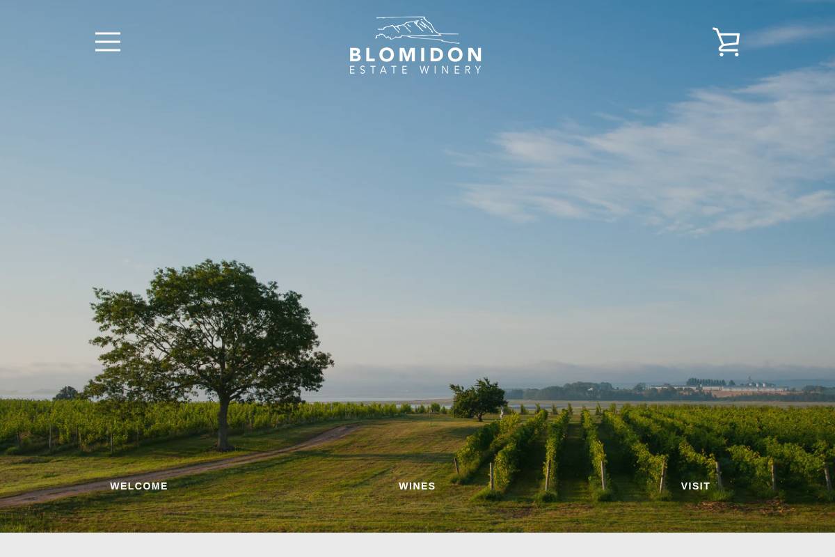 blomidonwine.ca homepage screenshot