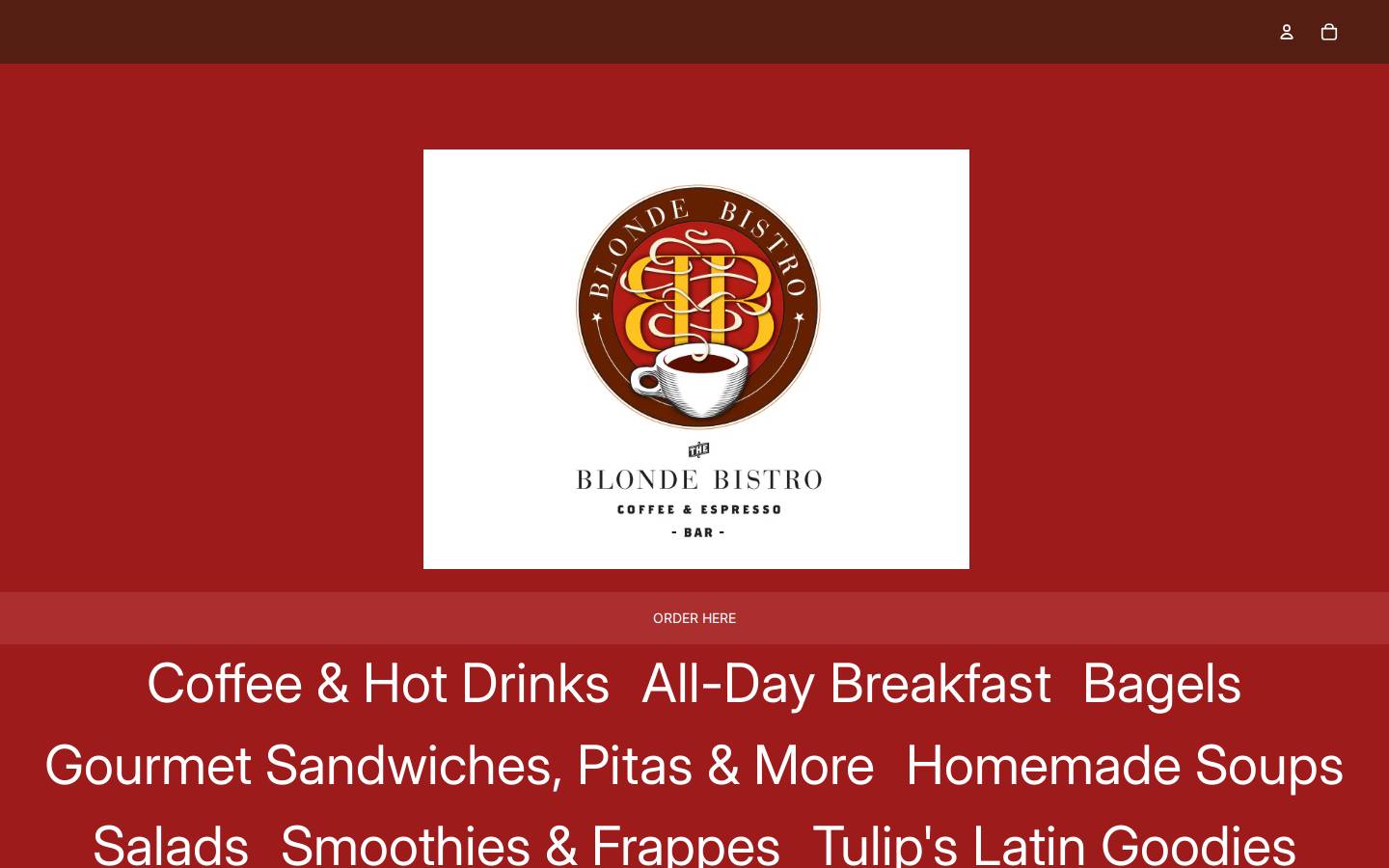 blondebistro.com homepage screenshot