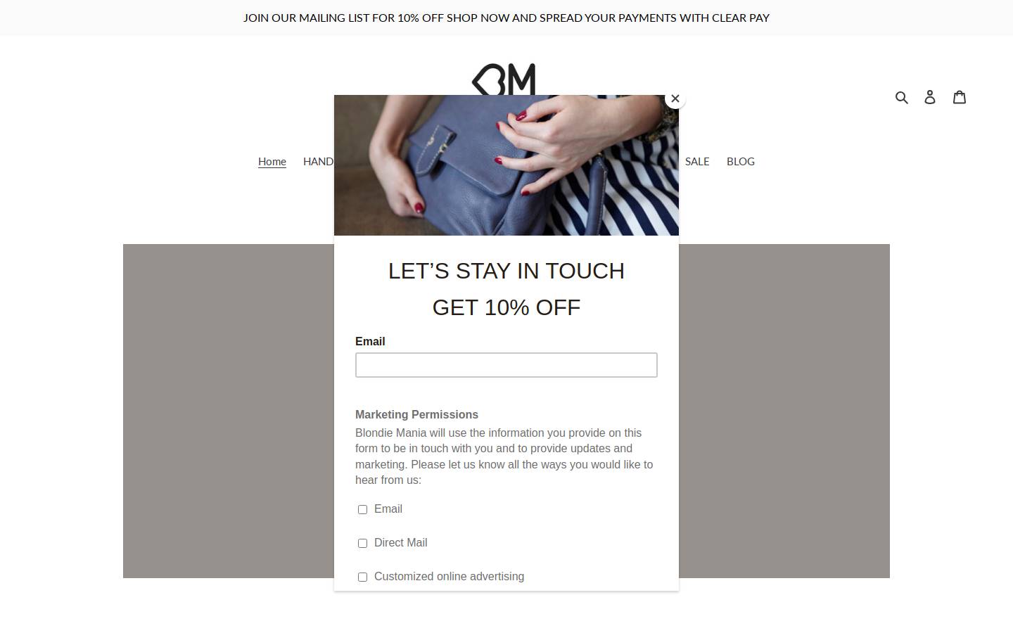 blondiemania.com homepage screenshot